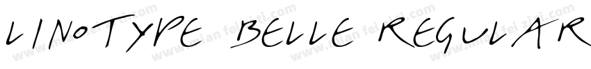 Linotype Belle Regular字字体转换